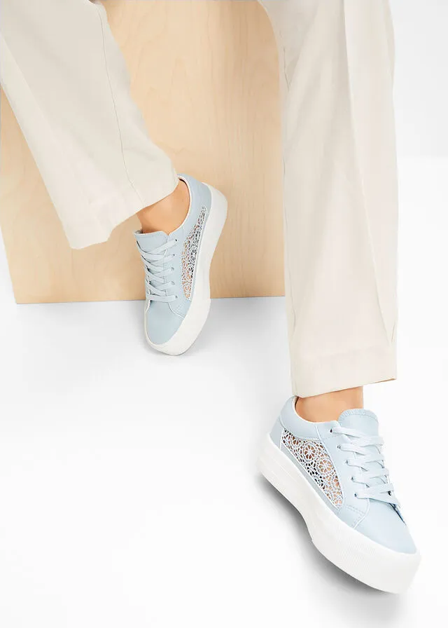 Zapatillas con plataforma Azul perla
