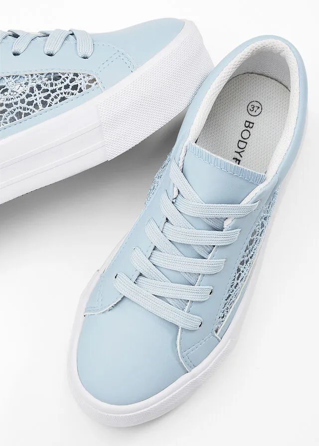 Zapatillas con plataforma Azul perla