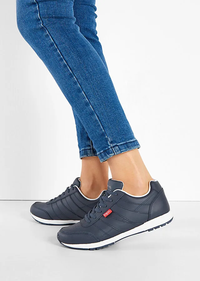 Zapatillas de piel Azul oscuro