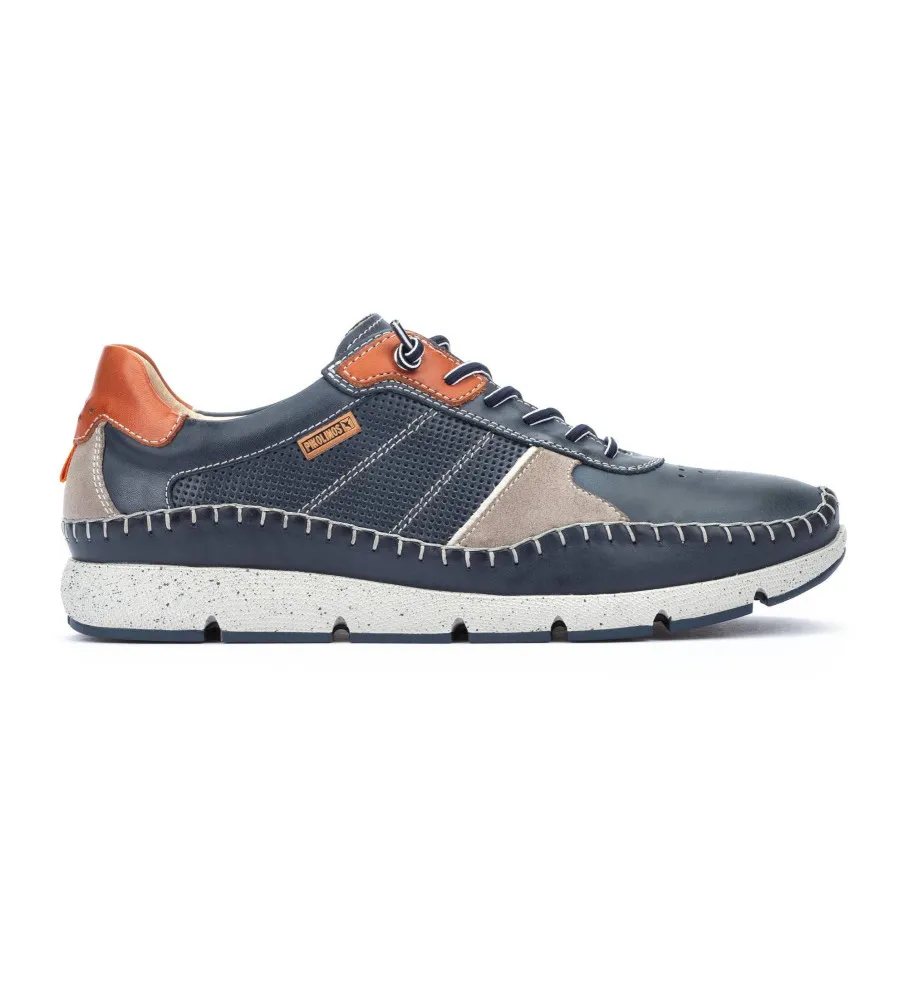 Zapatillas de piel Fuencarral azul