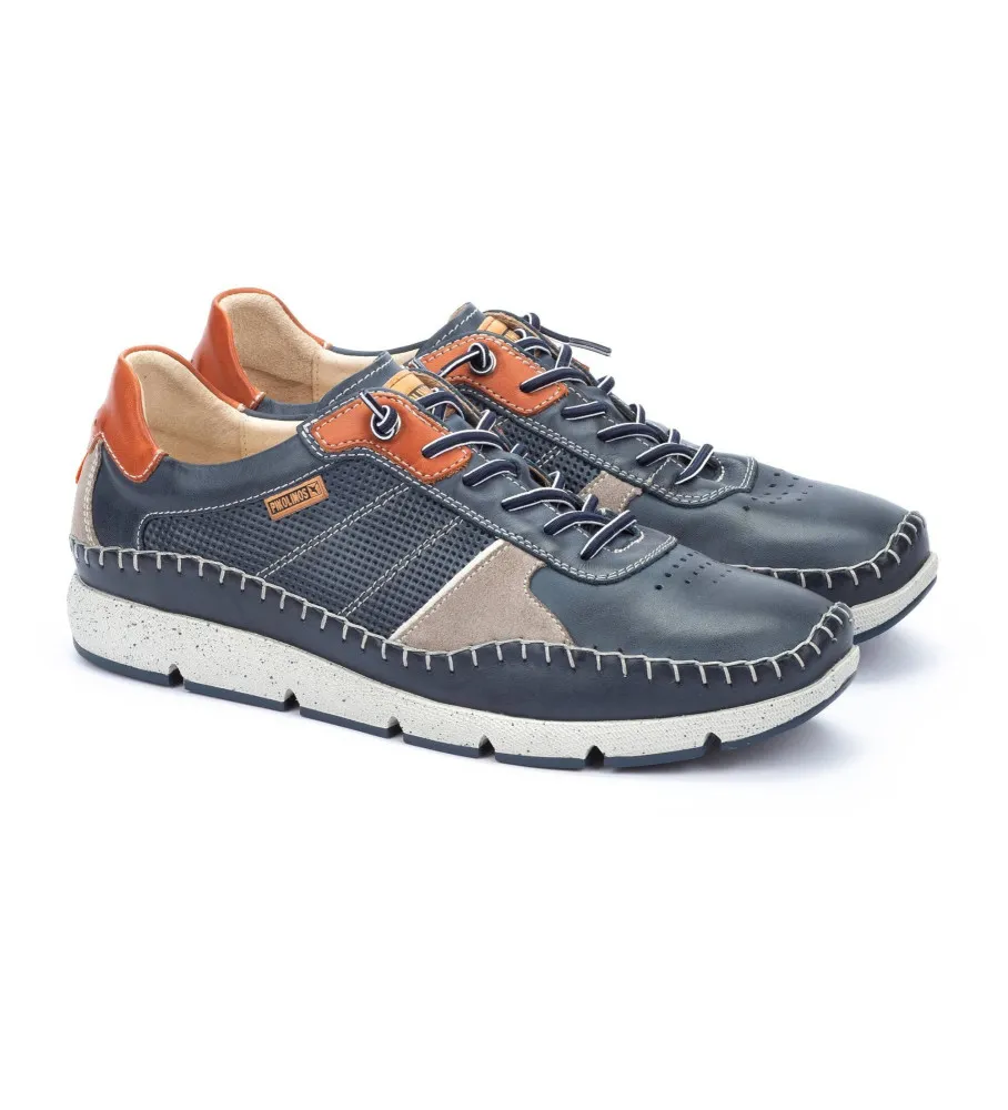 Zapatillas de piel Fuencarral azul