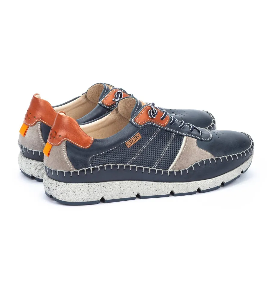 Zapatillas de piel Fuencarral azul