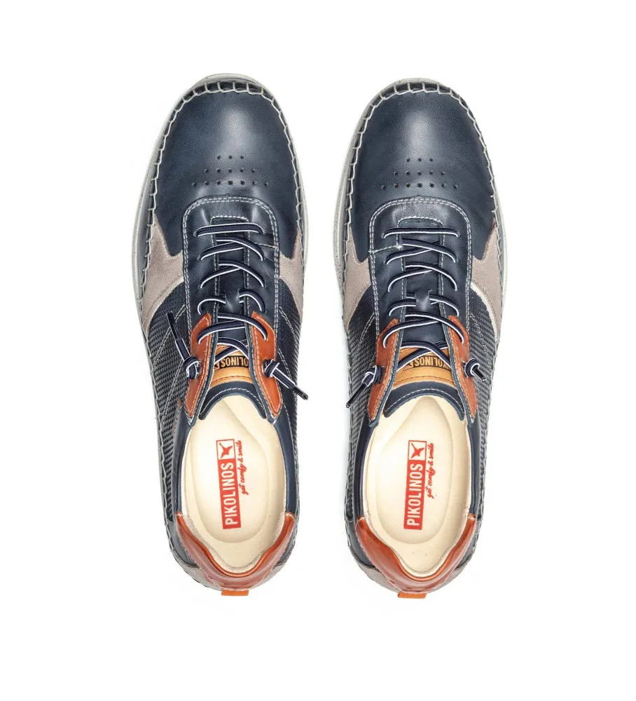 Zapatillas de piel Fuencarral azul