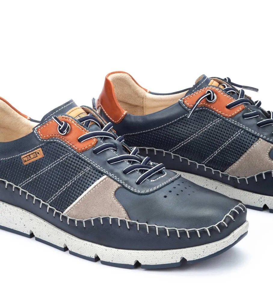 Zapatillas de piel Fuencarral azul