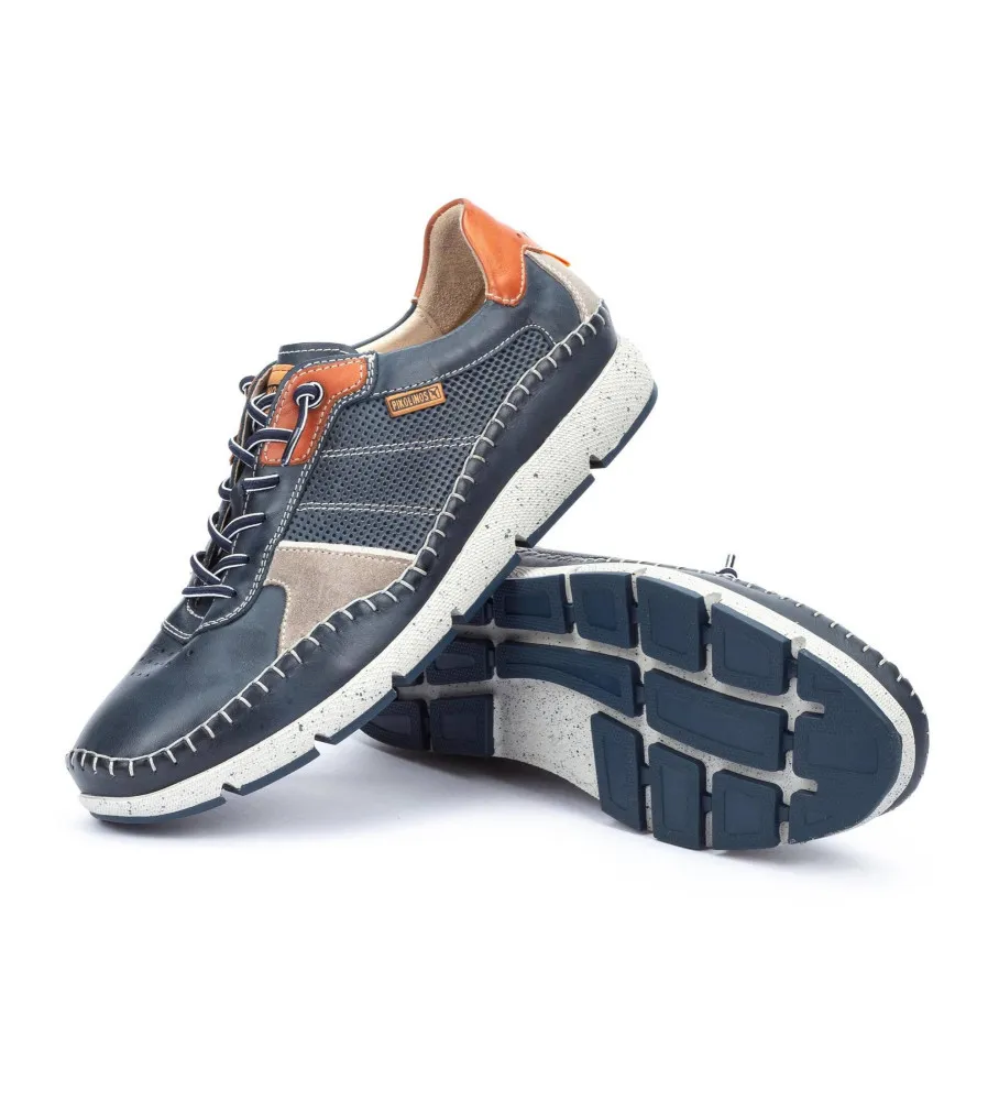 Zapatillas de piel Fuencarral azul