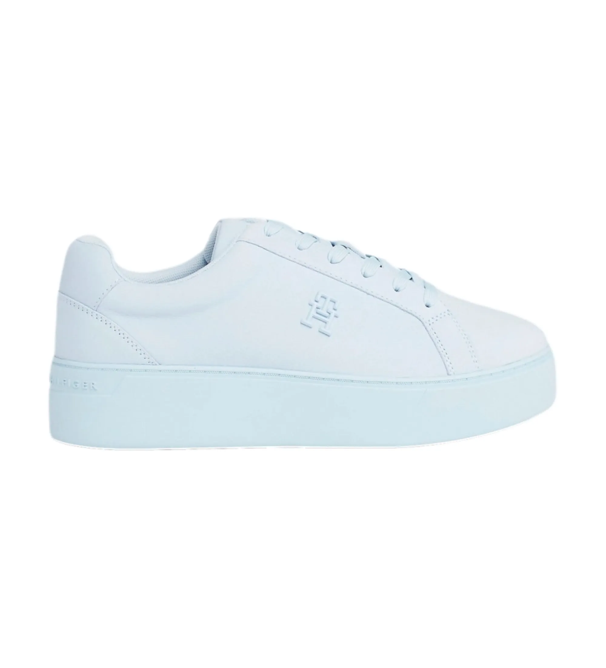 Zapatillas de Piel Plataforma  azul