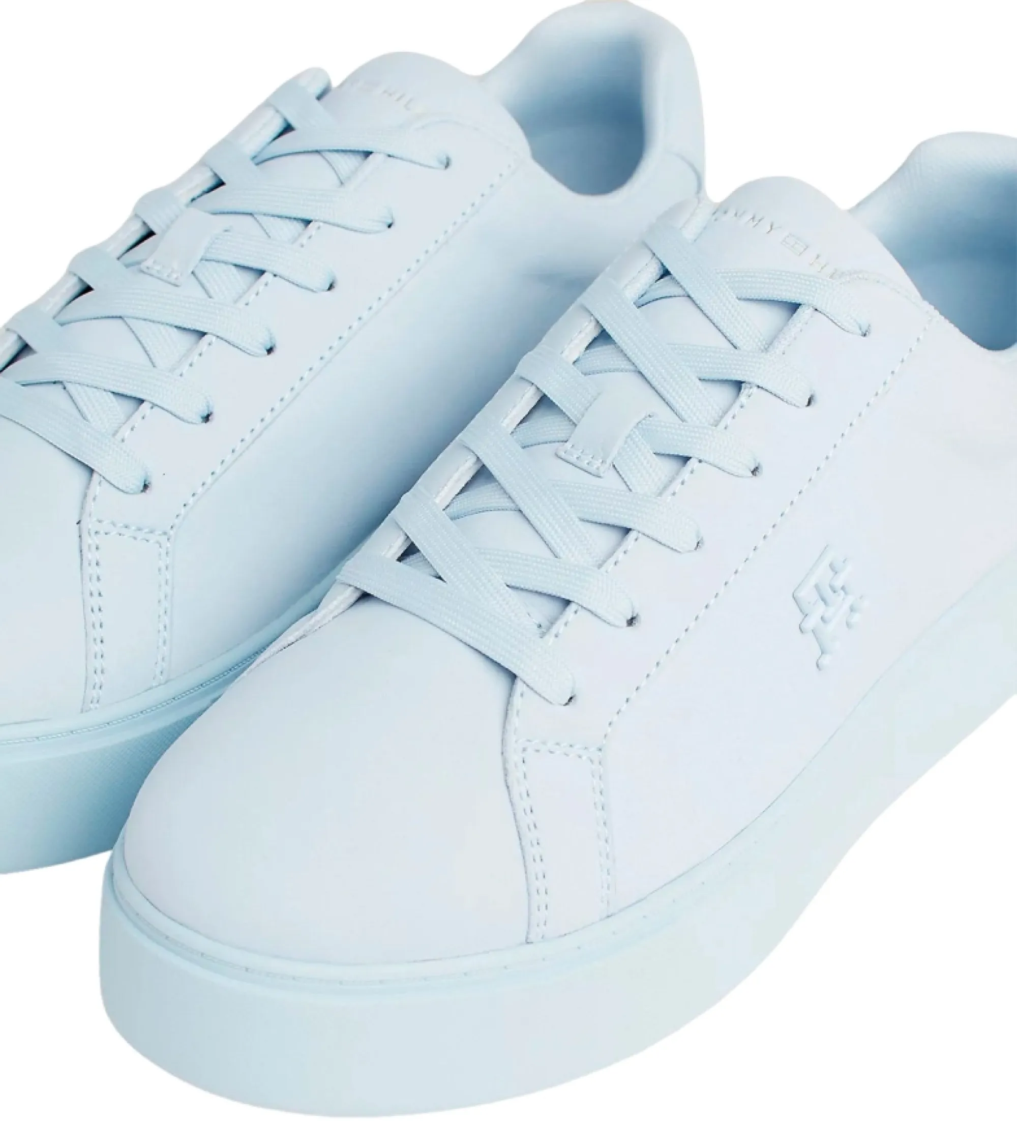 Zapatillas de Piel Plataforma  azul