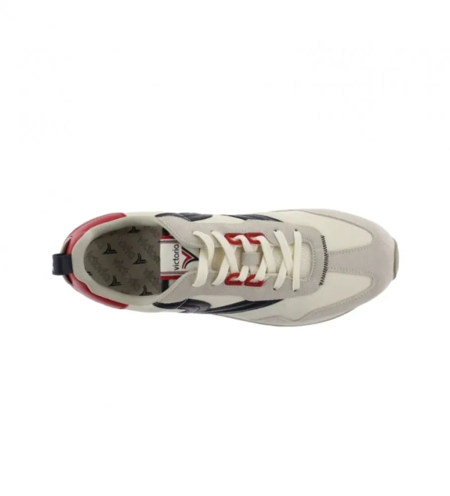 Zapatillas de piel Retro Jogger beige