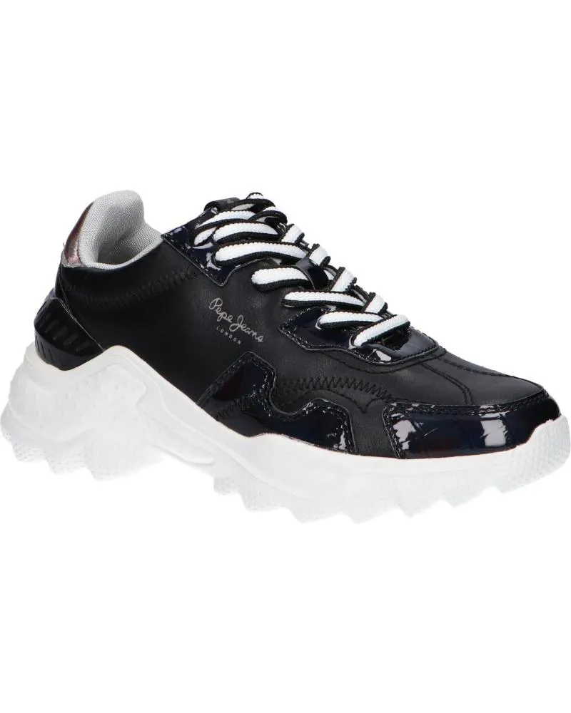 Zapatillas deporte de Mujer PEPE JEANS PLS31224 ECCLES CROCO 999 BLACK