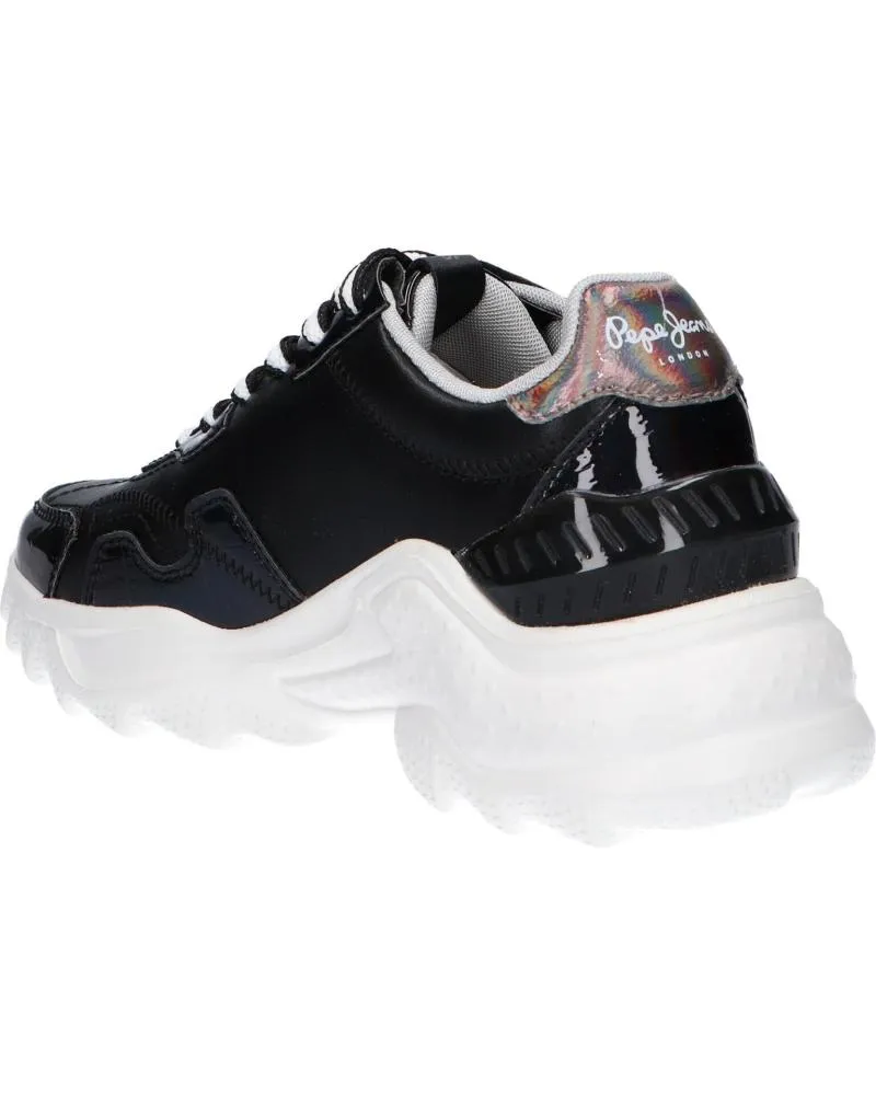 Zapatillas deporte de Mujer PEPE JEANS PLS31224 ECCLES CROCO 999 BLACK