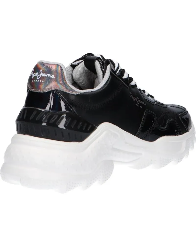 Zapatillas deporte de Mujer PEPE JEANS PLS31224 ECCLES CROCO 999 BLACK