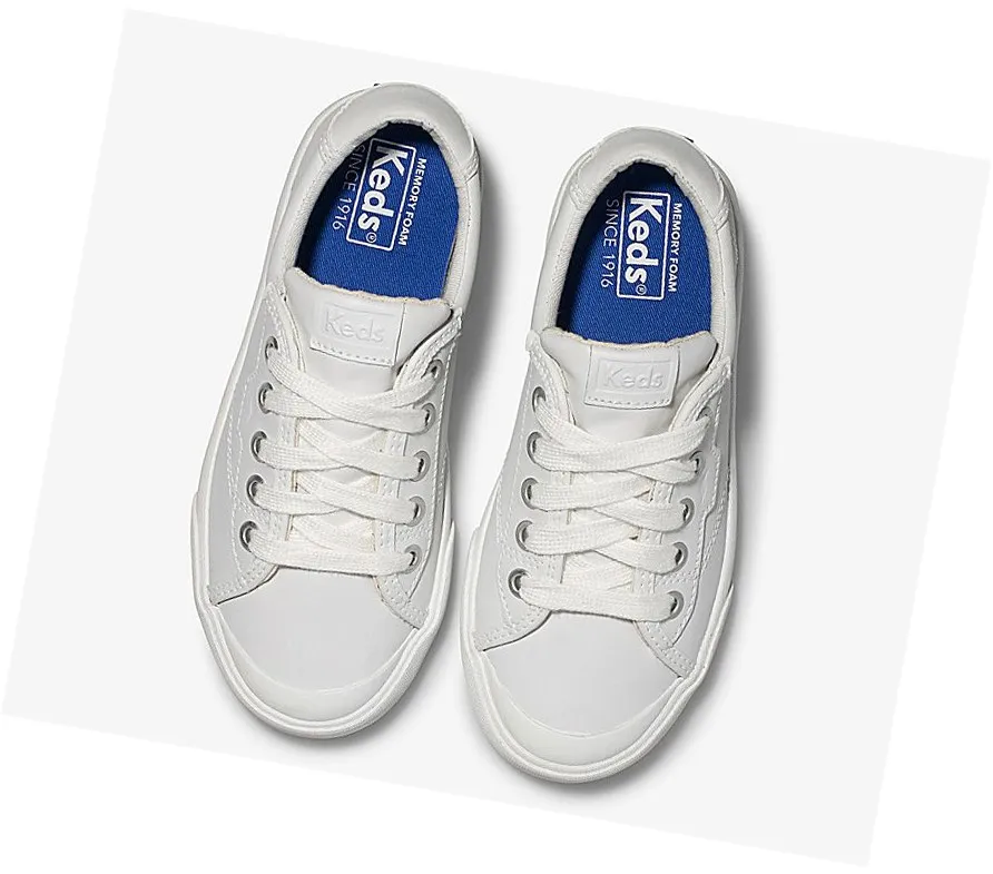 Zapatillas Keds Big Kid Crew Kick ’75 Cuero Niños Blancas Económico – Zapatillas