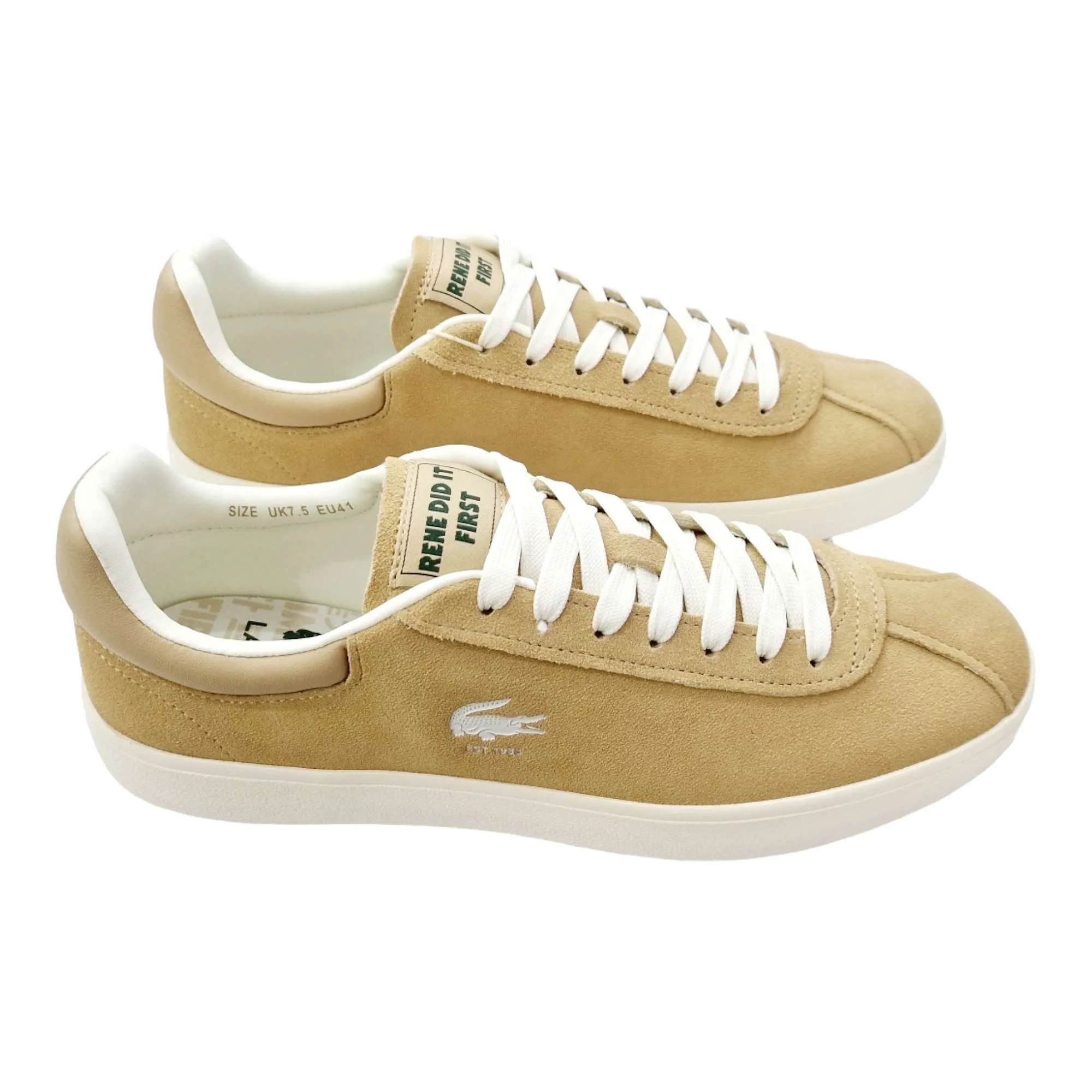 ZAPATILLAS LACOSTE HOMBRE BASSEHOT 124 BEIGE