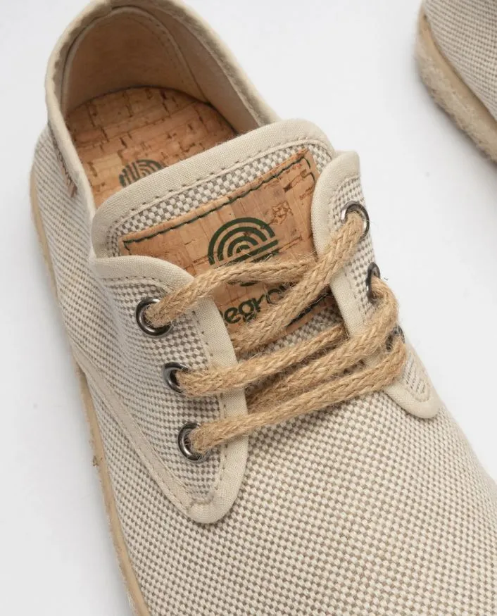 Zapatillas tipo blucher beige TINEO NATURAL