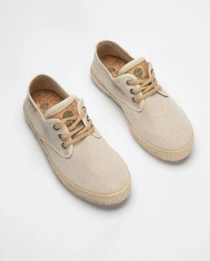 Zapatillas tipo blucher beige TINEO NATURAL