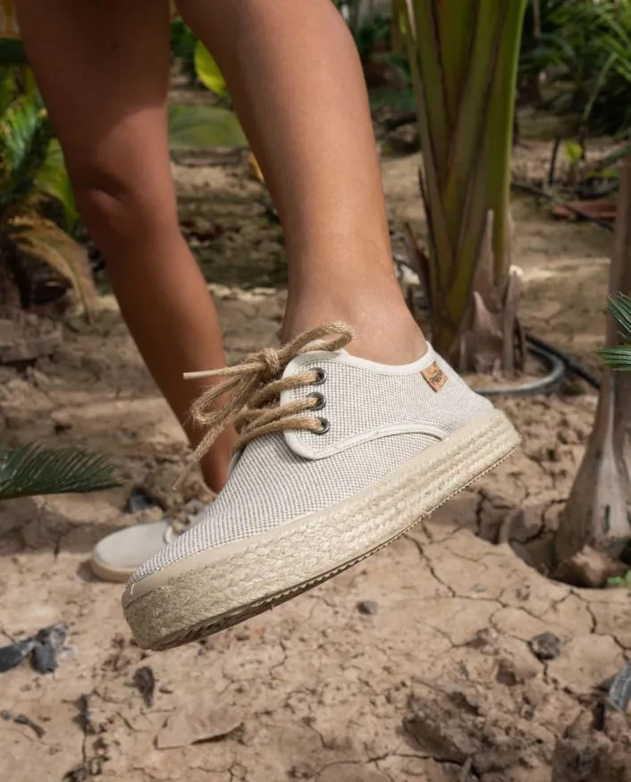 Zapatillas tipo blucher beige TINEO NATURAL