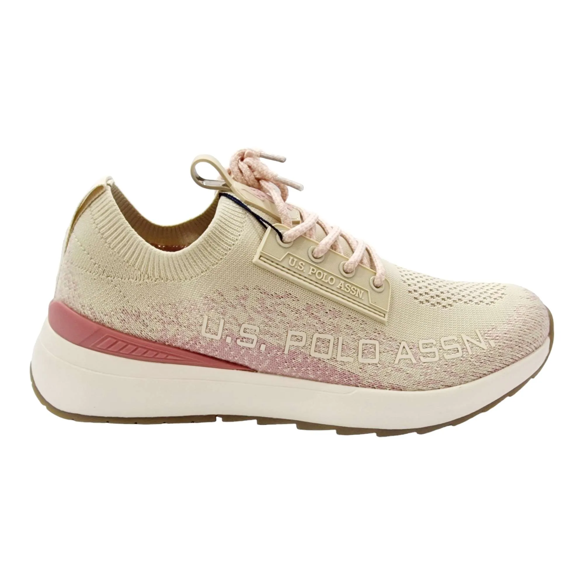 ZAPATILLAS US POLO ASSN MUJER MEMORY FOAM BEIGE BEIGE