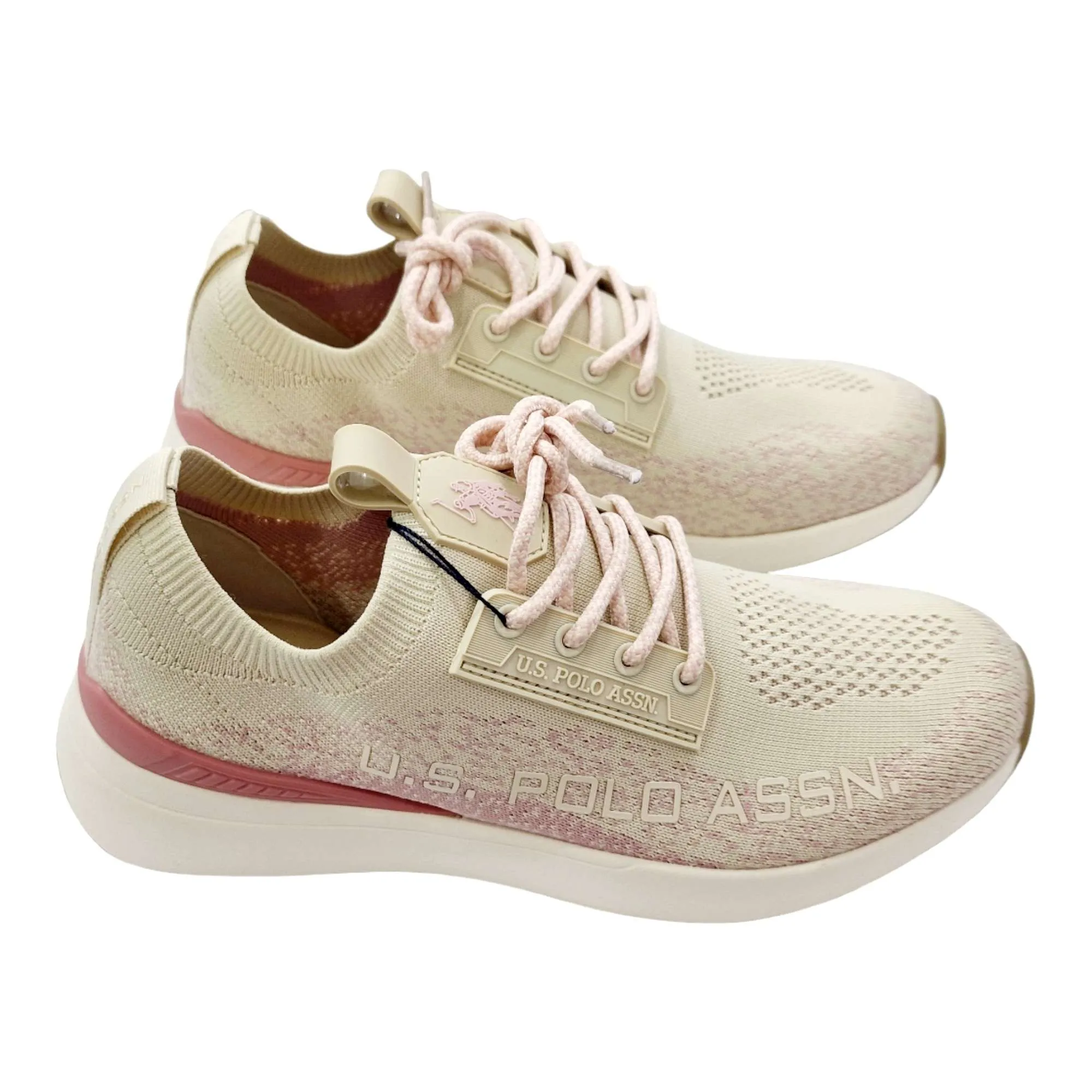 ZAPATILLAS US POLO ASSN MUJER MEMORY FOAM BEIGE BEIGE