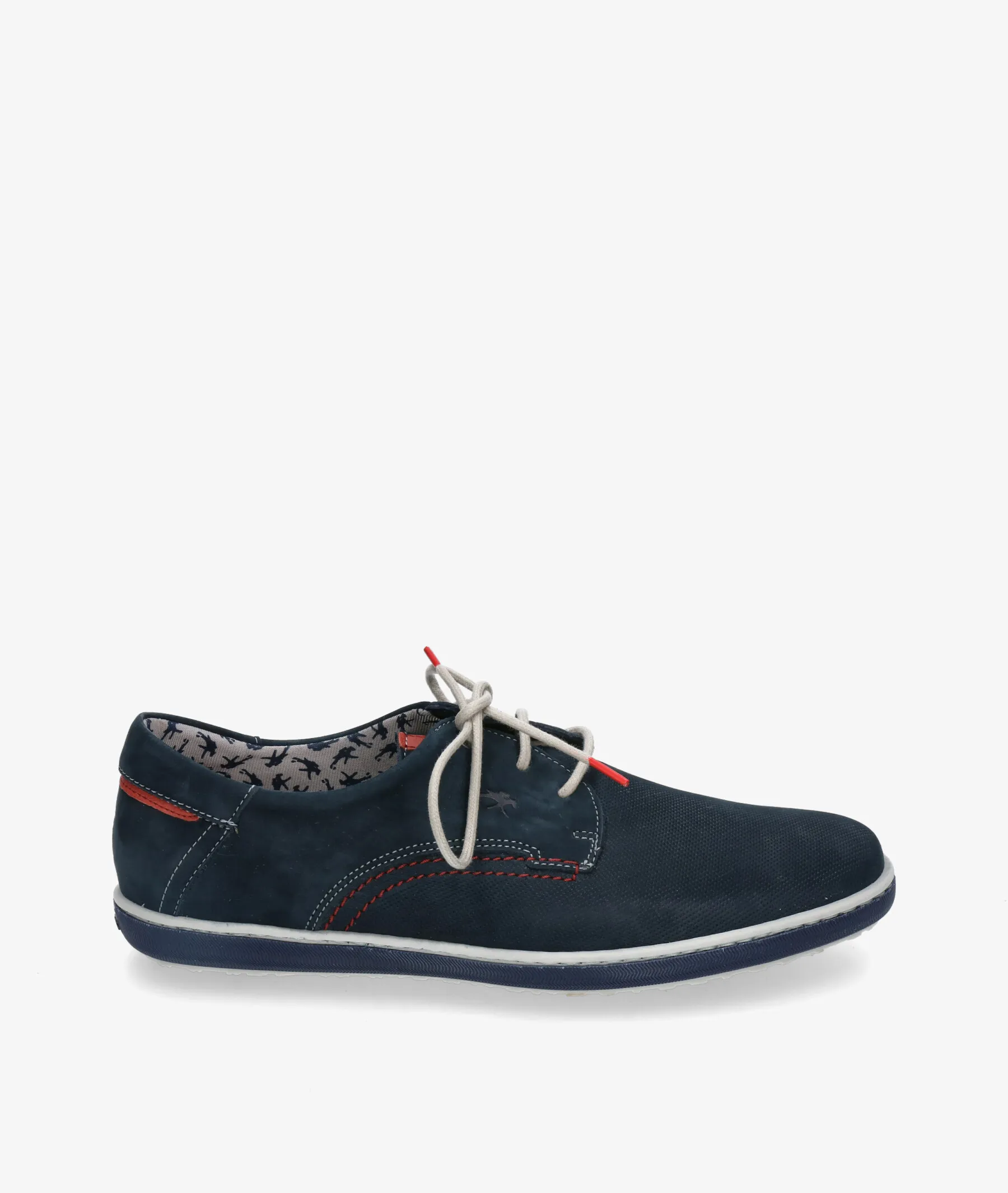 Zapatos casual Fluchos 9706 en nobuck azul
