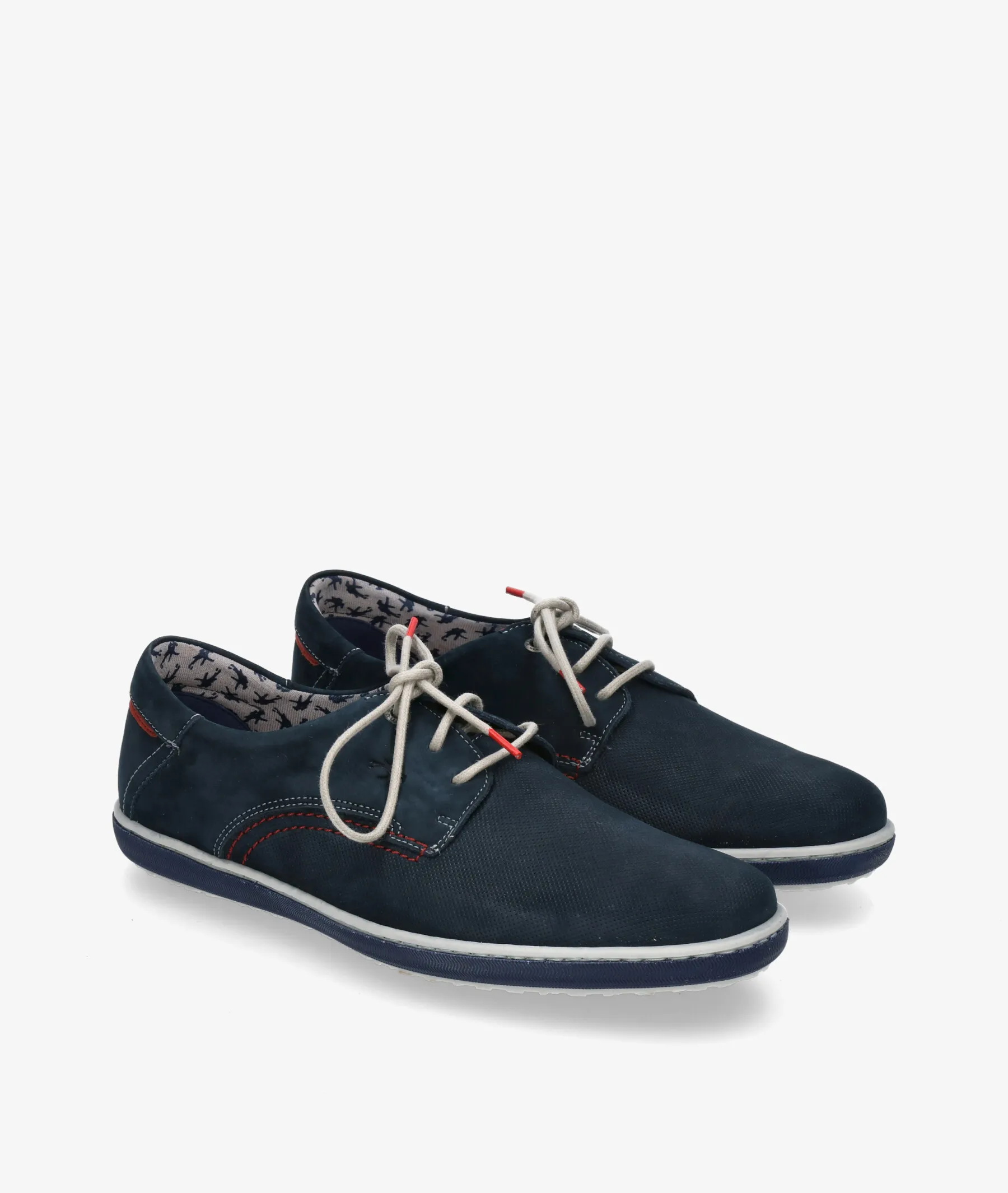 Zapatos casual Fluchos 9706 en nobuck azul