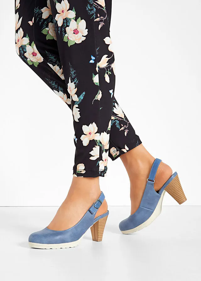 Zapatos de tacón con talón abierto Azul