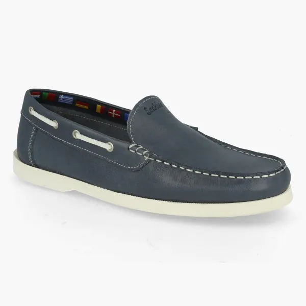 ZAPATOS OUTLET HOMBRE PIEL MOD. BUHO AZUL