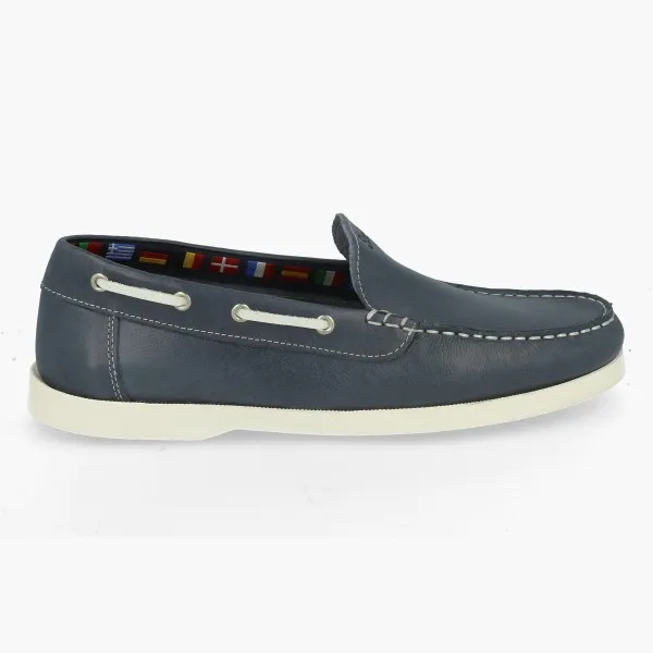 ZAPATOS OUTLET HOMBRE PIEL MOD. BUHO AZUL