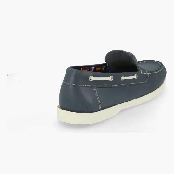 ZAPATOS OUTLET HOMBRE PIEL MOD. BUHO AZUL
